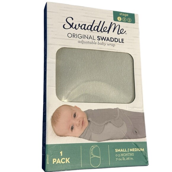 Swaddle Me Original Swaddle Stage 1 Sz S Grey Baby Wrap Blanket Shower Gift NEW - Picture 1 of 5
